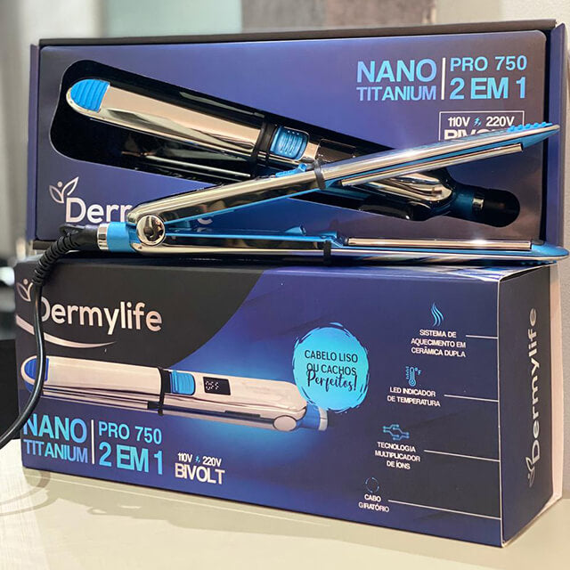 Chapinha Nano Titanium Pro750 - Profissional - 2 em 1 - Original 