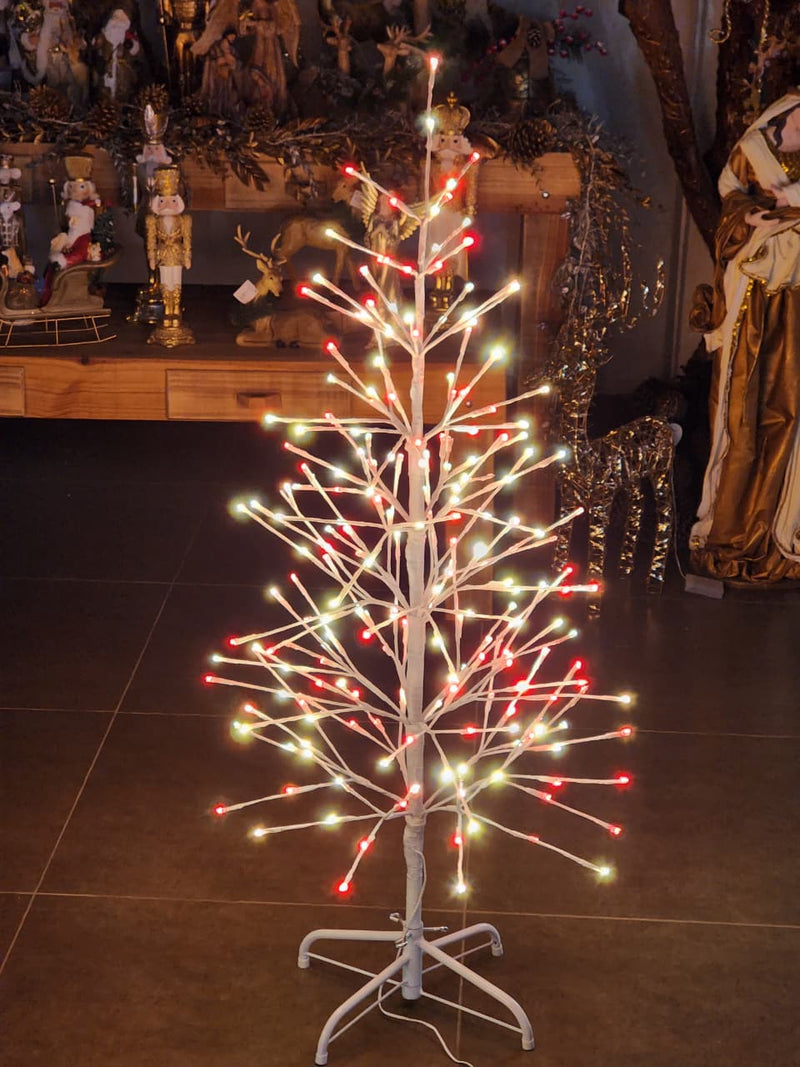 ÁRVORE DE LED COM 360 LEDS 170CM VERMELHA E BRANCO BIVOLT