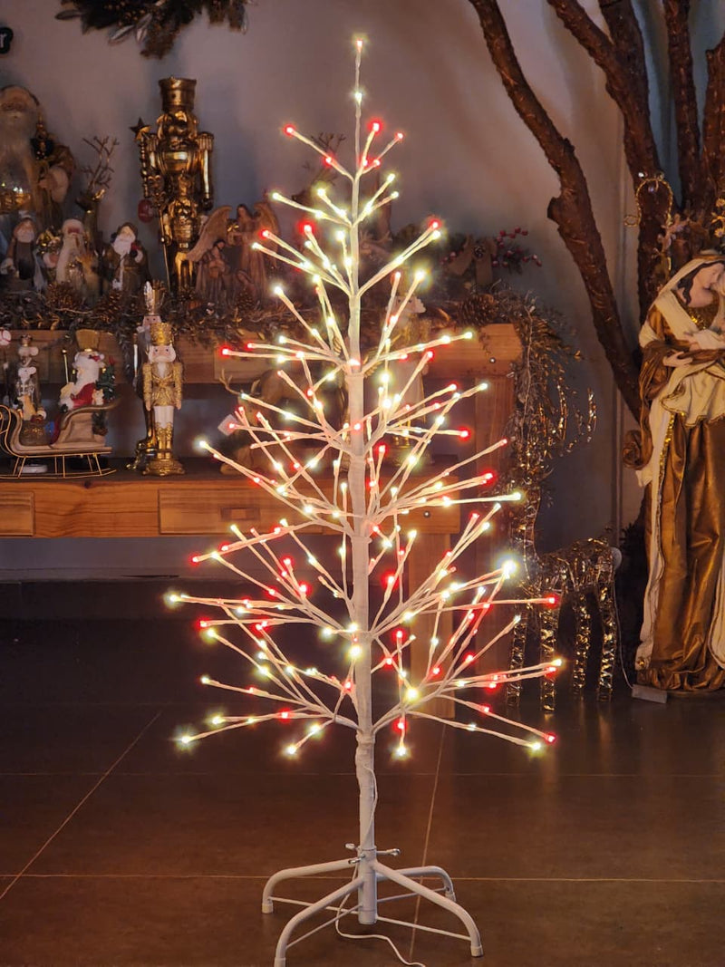 ÁRVORE DE LED COM 360 LEDS 170CM VERMELHA E BRANCO BIVOLT