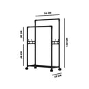 Cabideiro Duplo com Arara e Sapateira com Rodinhas