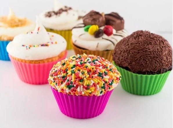 Conjunto de 12 Formas de Silicone Mini Cupcake – BM-F956