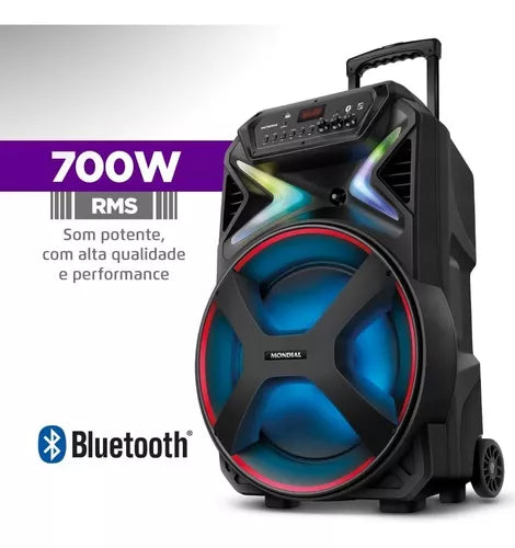 Caixa Amplificada Connect Lights Plus Cm-700 Mondial Bivolt Cor Preto 110v/220v 