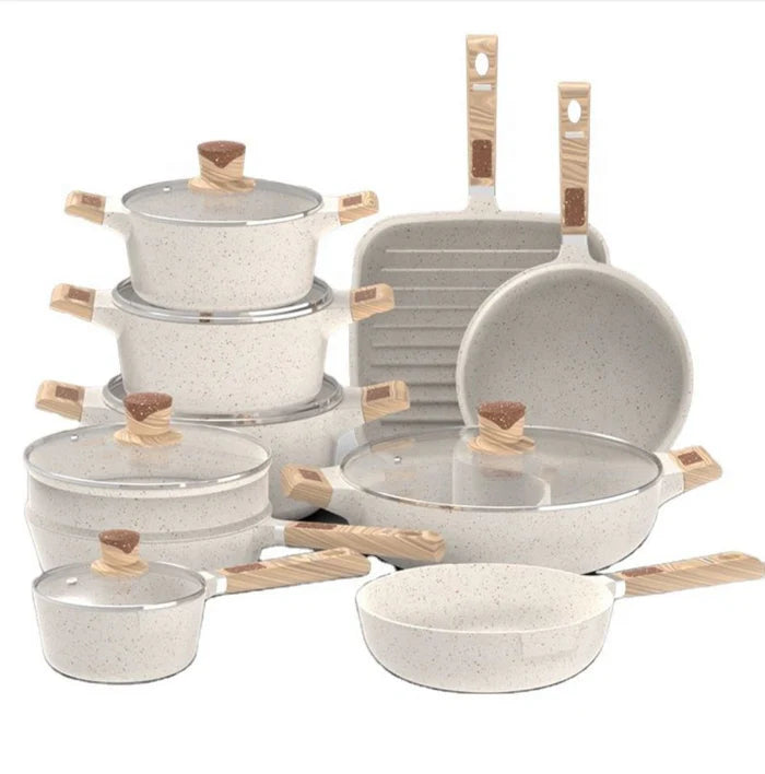 Jogo Panelas Ceramic Smart Plus [22 Peças] + Kit Utensílios em Silicone 
