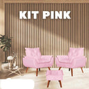 Kit Ágatha - 2 Poltronas + Puff [Queima de Estoque] 