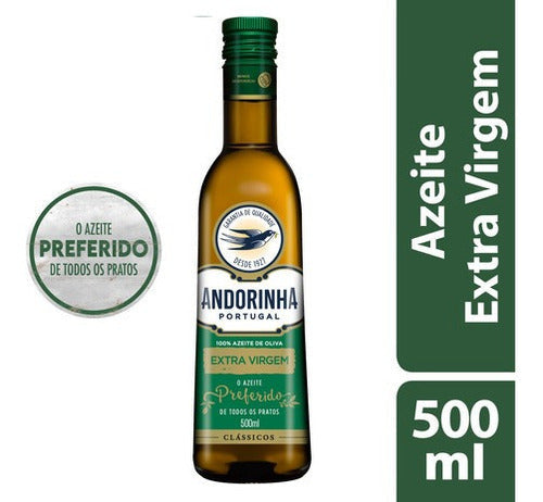 Kit Azeite de Oliva Andorinha Extra Virgem 500ml com 5 Unidades
