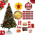 Arvore Natal 1,80m 500 Galhos Decorada Enfeitada Pinheiro Luxo Completa +80 Enfeites