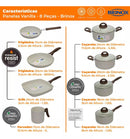 Jogo Panelas Ceramic Smart Plus [22 Peças] + Kit Utensílios em Silicone 