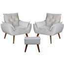 Kit Ágatha - 2 Poltronas + Puff [Queima de Estoque] 