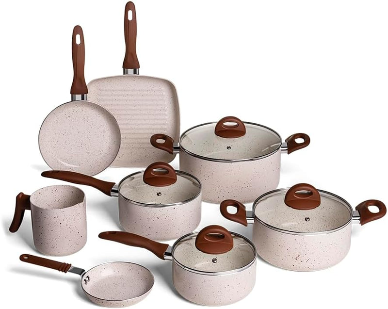 Jogo Panelas Ceramic Smart Plus [22 Peças] + Kit Utensílios em Silicone 
