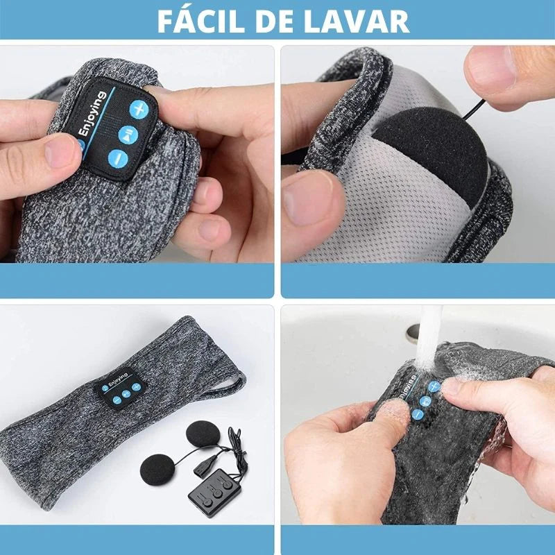 Máscara de Dormir Bluetooth Aiafag - Fone de Ouvido Embutido