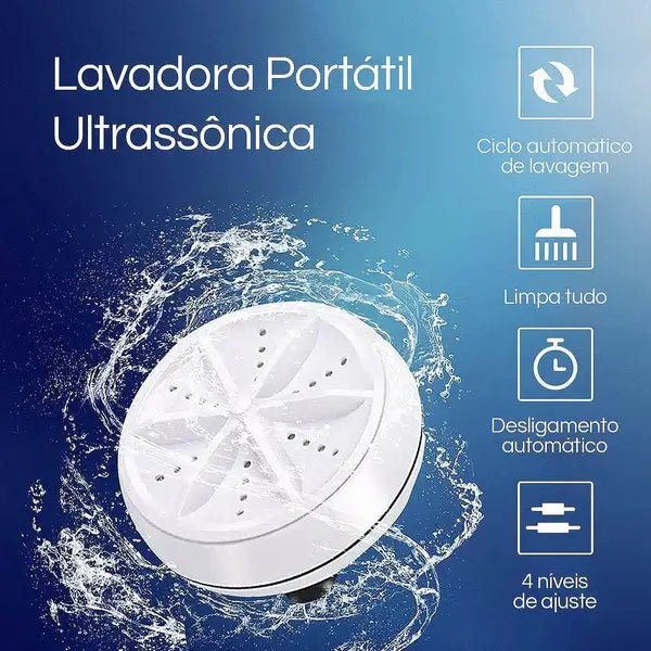 SoniClean - Máquina de Lavar Ultrassônica Portátil para Baldes e Pias (USB) 