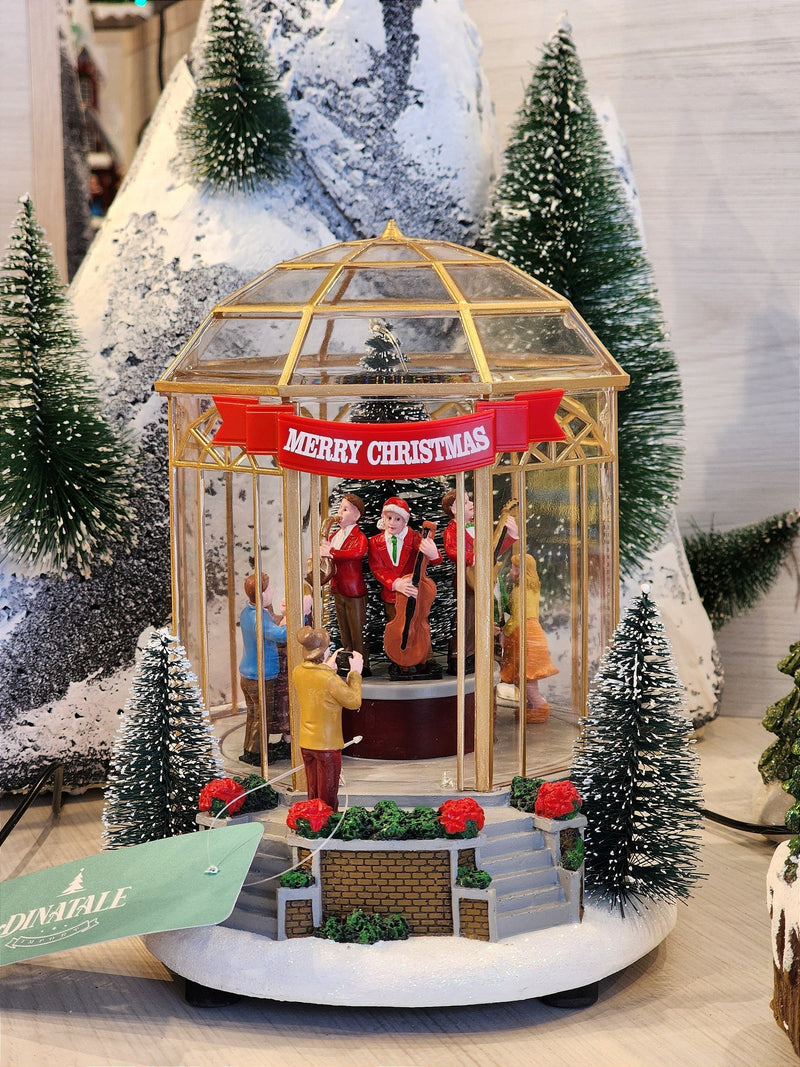 CENÁRIO VILA NATALINA GAZEBO COM CORAL 20CM  - PRÉ VENDA 2025