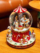 GLOBO COM ÁGUA CARROSSEL COM MOVIMENTO 20,5CM