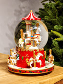 GLOBO COM ÁGUA CARROSSEL COM MOVIMENTO 20,5CM